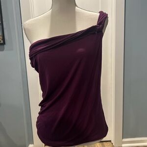 Purple One-Shoulder Top